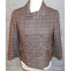 Miss Me Collection Women's L Plaid Cropped Jacket